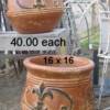 Terra-Cotta Planting Pots.   Priced 45.00 each.  