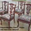 Chippendale Style Mahogany chairs.... two have been "stripped".    Priced 85.00 each.    