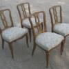 Nice French Provincial Dining Chairs.    They're all in great condition, ready for some chalk paint and new upholstery.  All four priced for 245.00.   