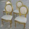 French Style Gilded Bedroom Chairs.  Priced 150.00 each.   One of the four is rough.  