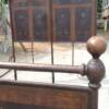 19th Century Iron Bed.  Surprisinly this bed measures 60" wide... same as a queen.  Priced 1295.00