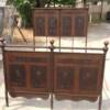 19th Century Iron Bed.  Surprisinly this bed measures 60" wide... same as a queen.  Priced 1295.00