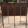 19th Century Iron Bed.  Surprisinly this bed measures 60" wide... same as a queen.  Priced 1295.00