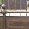 19th Century Iron Bed.  Surprisinly this bed measures 60" wide... same as a queen.  Priced 1295.00