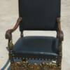 Baroque Carolean Style Arm Chair, Appears Italian.   Priced 325.00 as is.   