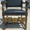 Baroque Carolean Style Arm Chair, Appears Italian.   Priced 325.00 as is.   