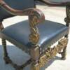 Baroque Carolean Style Arm Chair, Appears Italian.   Priced 325.00 as is.   